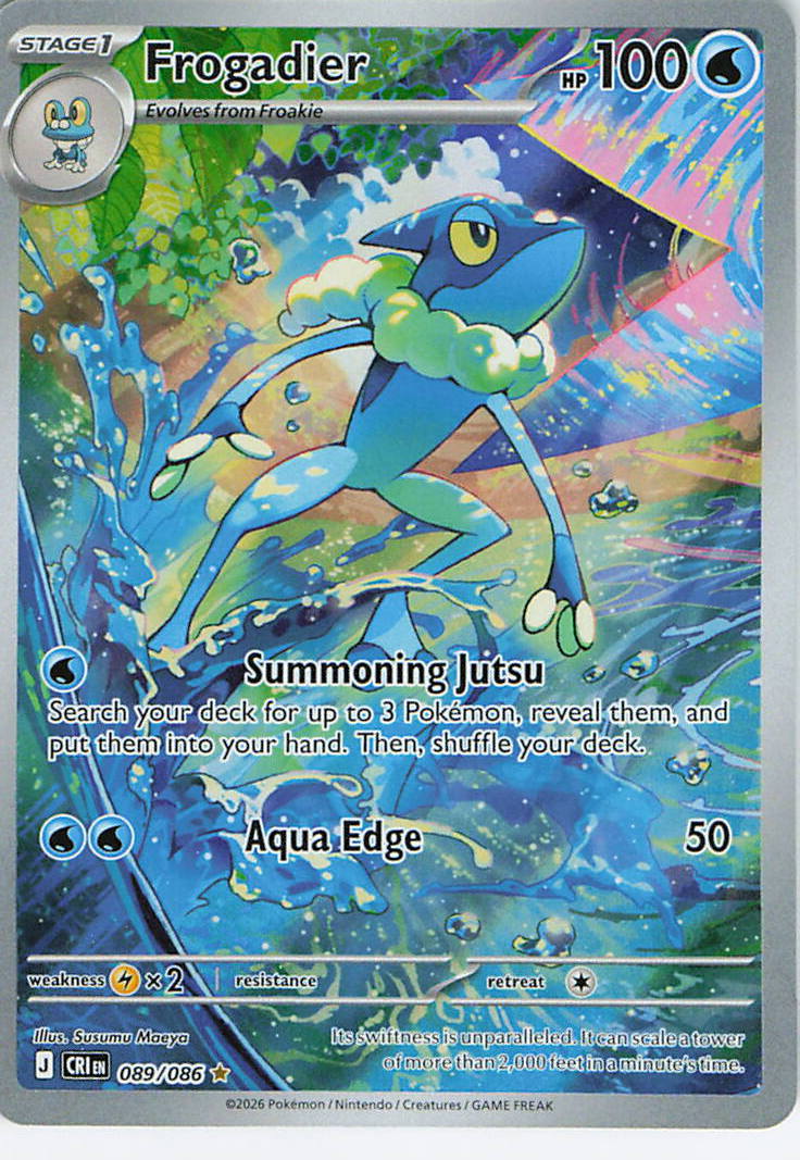 Frogadier Holo Illustration Rare ME04: Chaos Rising 089/086 NM
