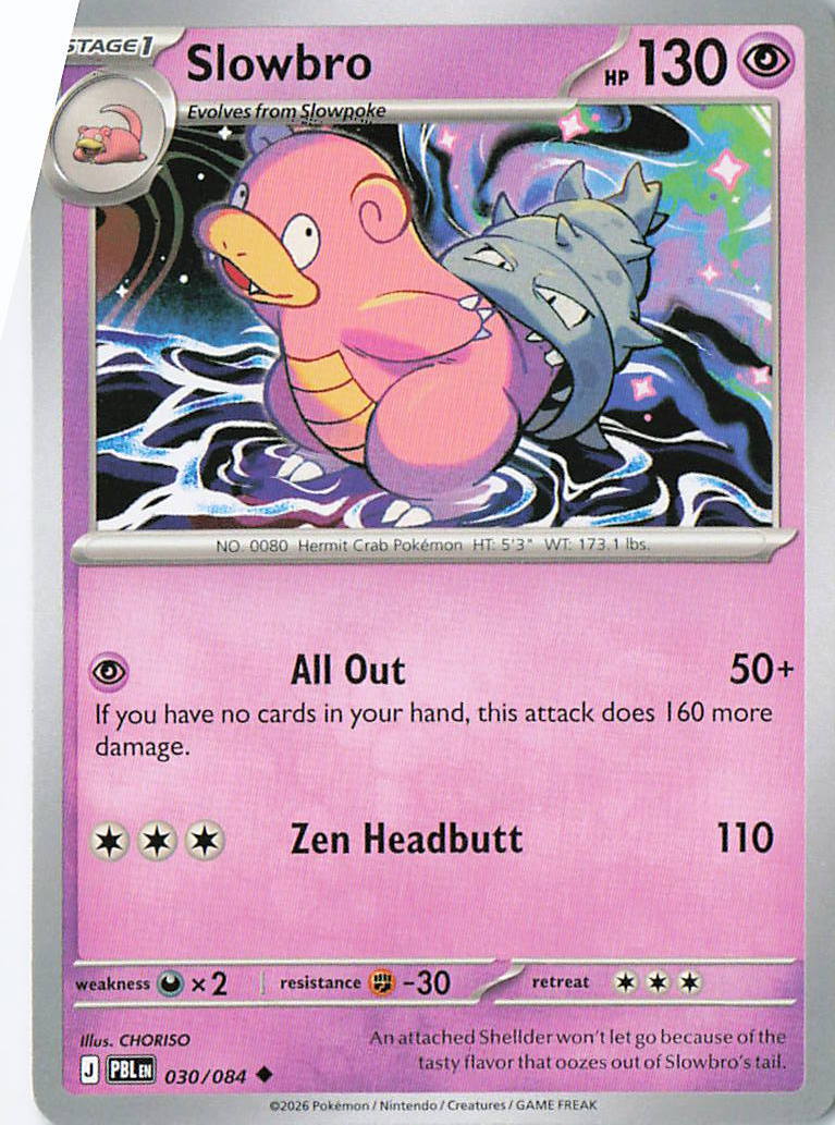 Slowbro Uncommon ME05: Pitch Black 030/084 NM