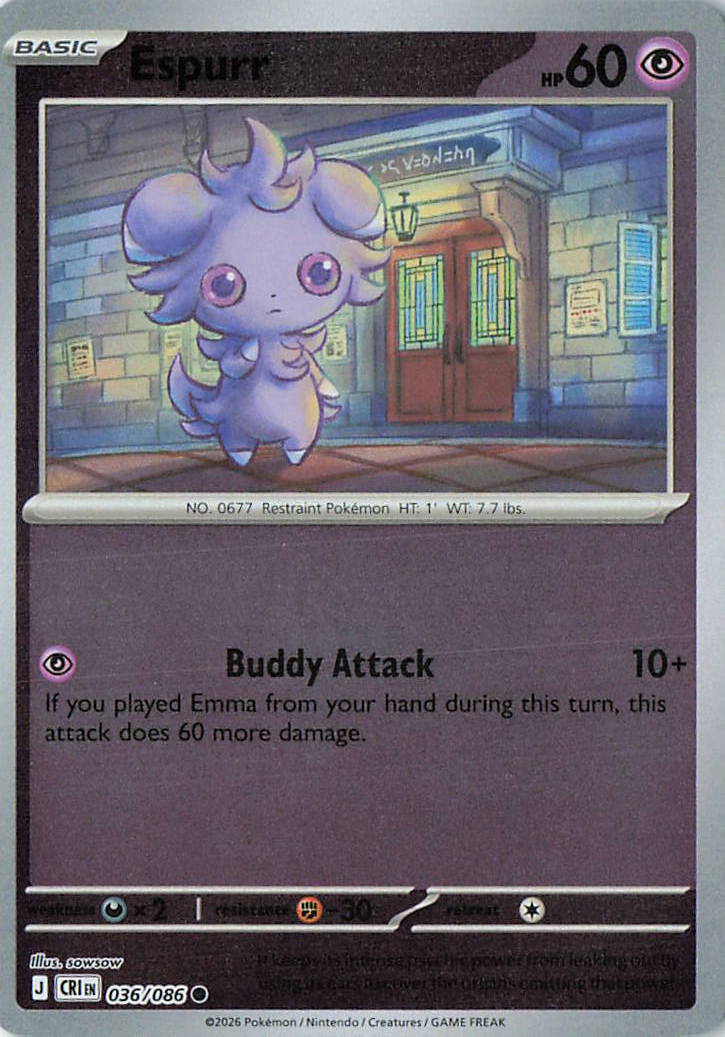 Espurr Common ME04: Chaos Rising 036/086 NM