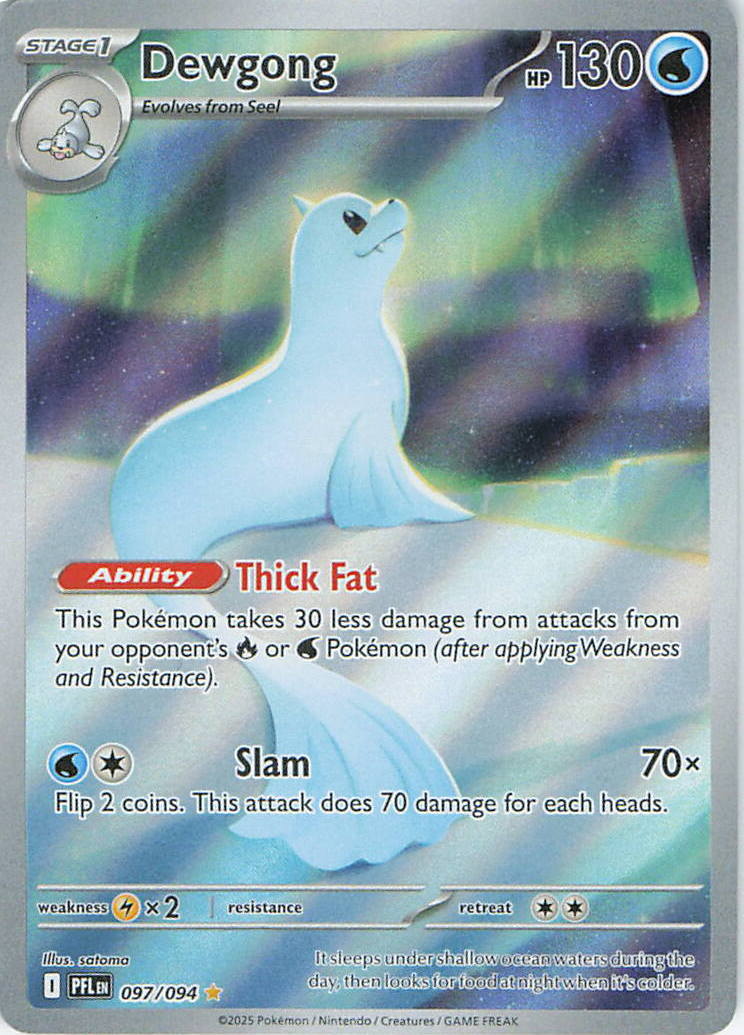 Dewgong Holo Illustration Rare ME02: Phantasmal Flames 097/094 NM