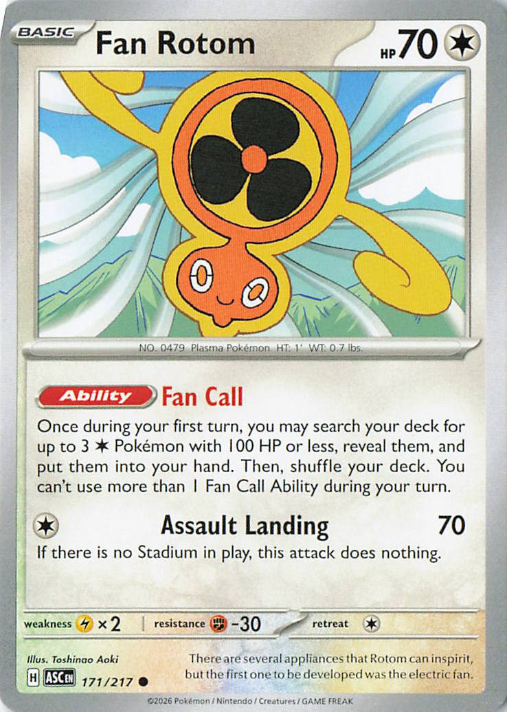 Fan Rotom Common ME: Ascended Heroes 171/217 NM