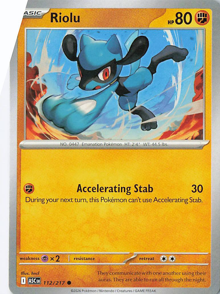 Riolu Common ME: Ascended Heroes 112/217 NM